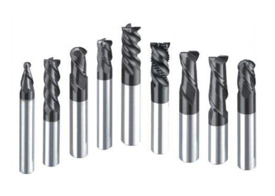 Mesin Side Face Solid Carbide High Feed End Mill / Carbide Flat End Mill pemasok