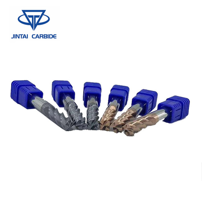 4 Flute Ekstra Panjang Panjang Pemotong Pabrik Akhir Persegi / Pemotong Penggilingan Diindeks Karbida End Mill pemasok