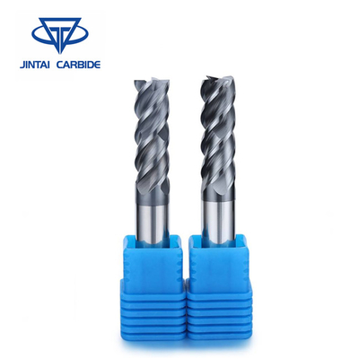 HRC60 Solid Tungsten Carbide End Mill Jenis Milling Cutter 4 Seruling pemasok